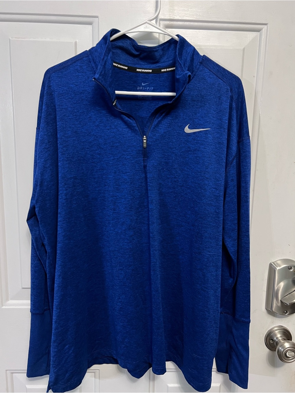 Nike Dri-FIT Running Womens 1X Blue Half Zip Pullover Long Sleeve Athletic